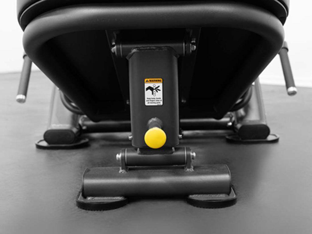 Seat-back adjustments maximizing the range of motion.