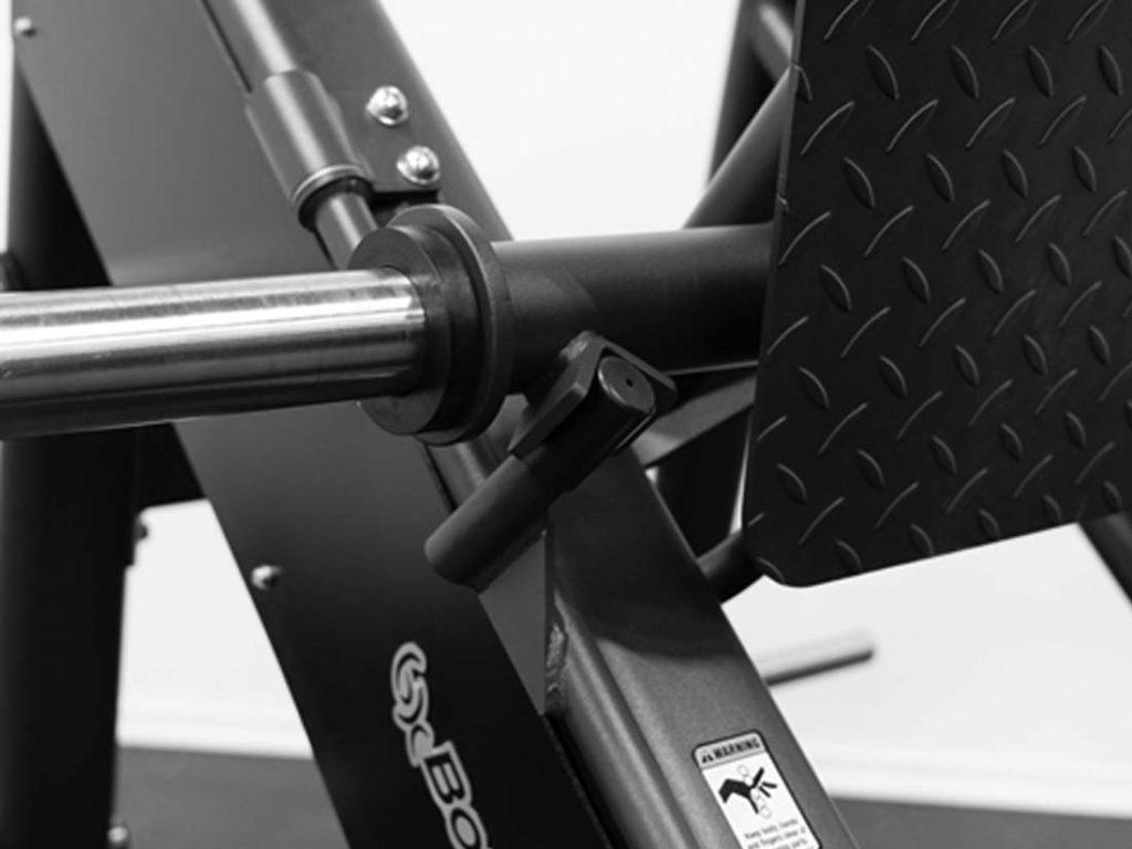 Guided motion and safety locking points eliminate the need for a spotter.